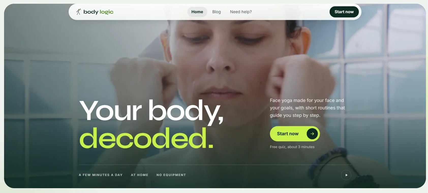 The BodyLogic home page: Your body, decoded.